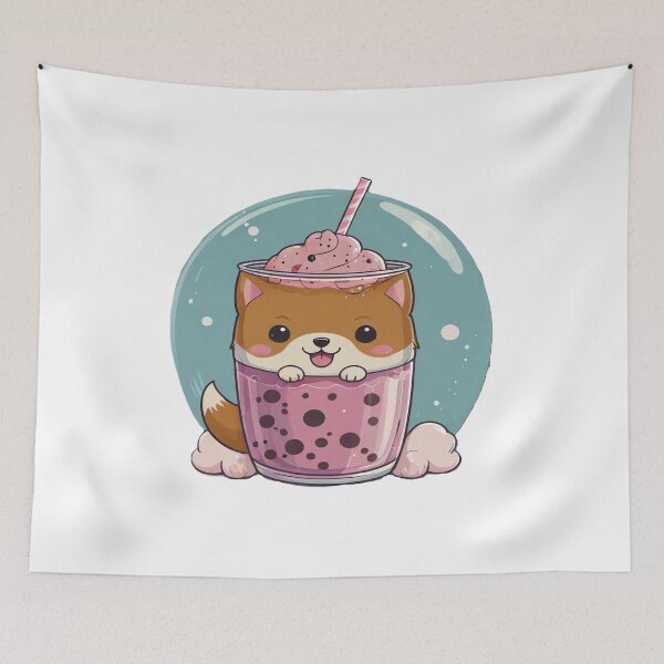 Item preview, Kawaii Shiba Inu Boba Tea designed and sold by Shiwwa.