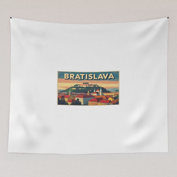 Item preview, Vintage illustration of Bratislava – Art design for travelers and lovers of Central Europe designed and sold by StormArte.