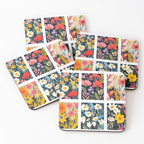 Item preview, Bright and colorful floral illustrations with vibrant flowers and leaves transparency designed and sold by Lucky-jl.