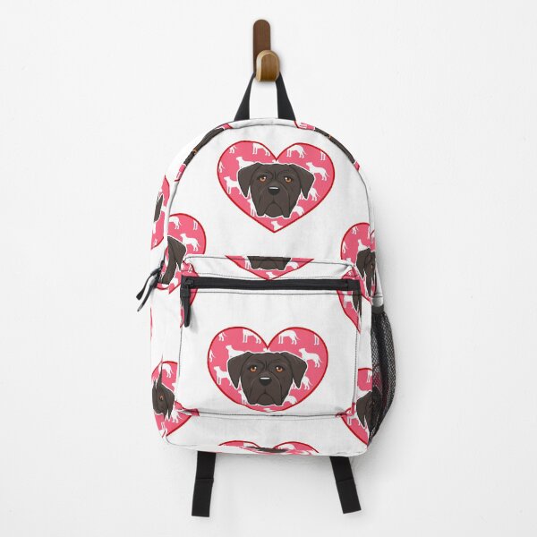 Item preview, Cute Cane Corso Head and Silhouette on Heart designed and sold by Jaudaux Designs.