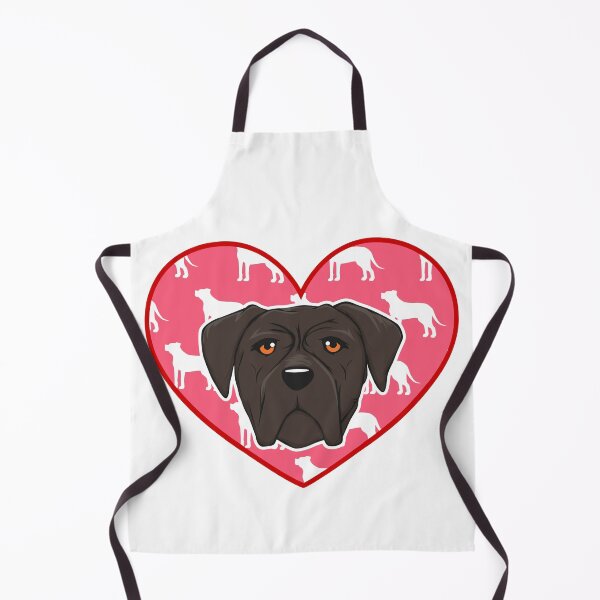 Item preview, Cute Cane Corso Head and Silhouette on Heart designed and sold by Jaudaux Designs.