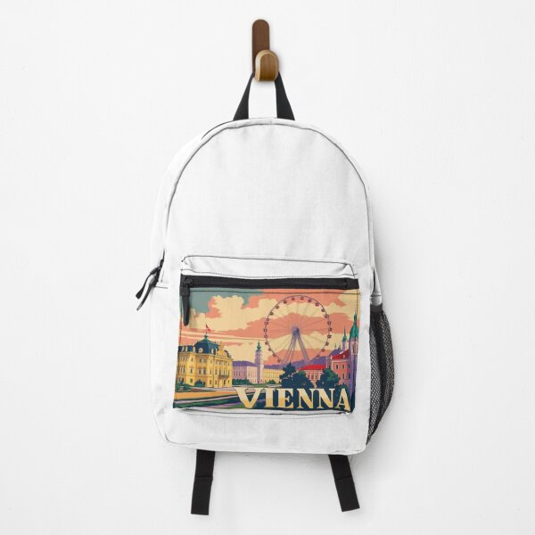 Item preview, Artistic illustration of Vienna – Palace and Ferris wheel in vibrant classical style designed and sold by StormArte.