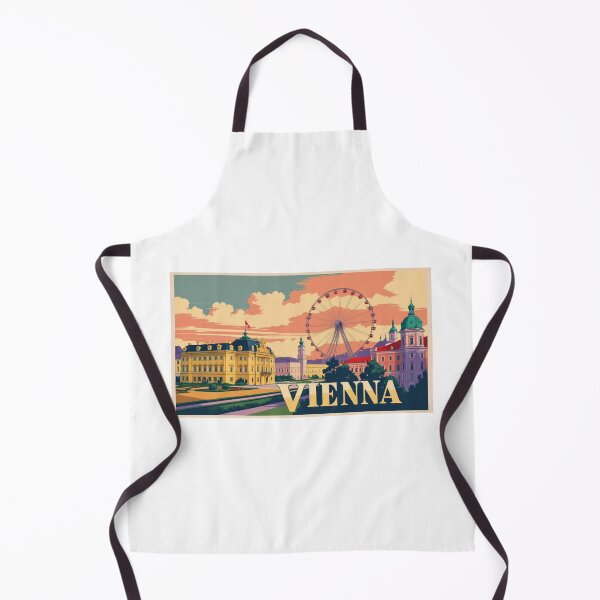 Item preview, Artistic illustration of Vienna – Palace and Ferris wheel in vibrant classical style designed and sold by StormArte.