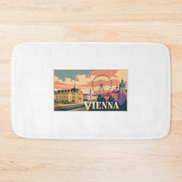 Item preview, Artistic illustration of Vienna – Palace and Ferris wheel in vibrant classical style designed and sold by StormArte.