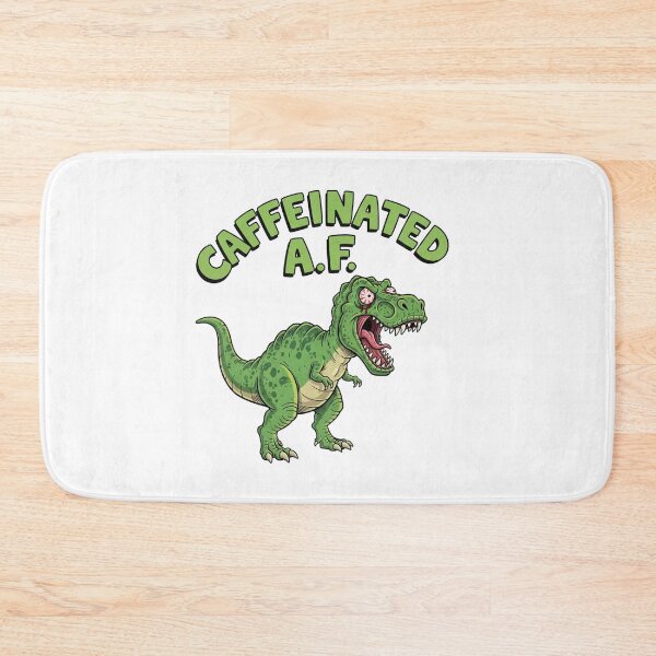 Item preview, Caffeinated AF, coffee, T-Rex, Funnyfits70, retro, vintage, meme, funny, humor designed and sold by FunnyFits70.