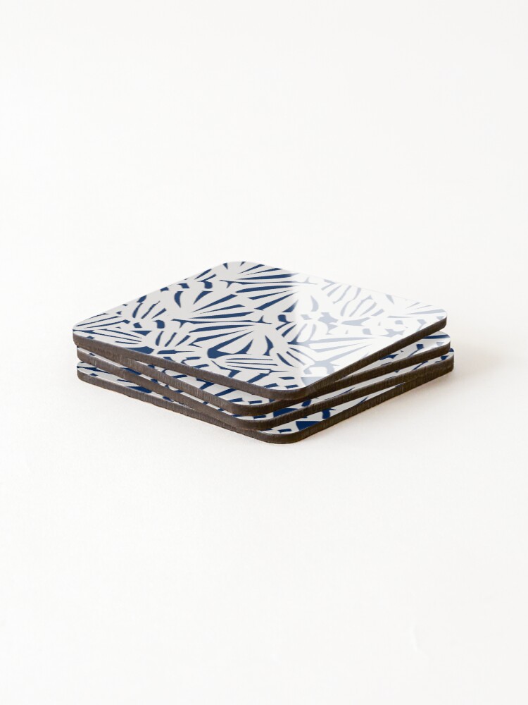 Thumbnail 4 of 5, Coasters (Set of 4), Abstract Summer Shells pattern designed and sold by AntiPops.
