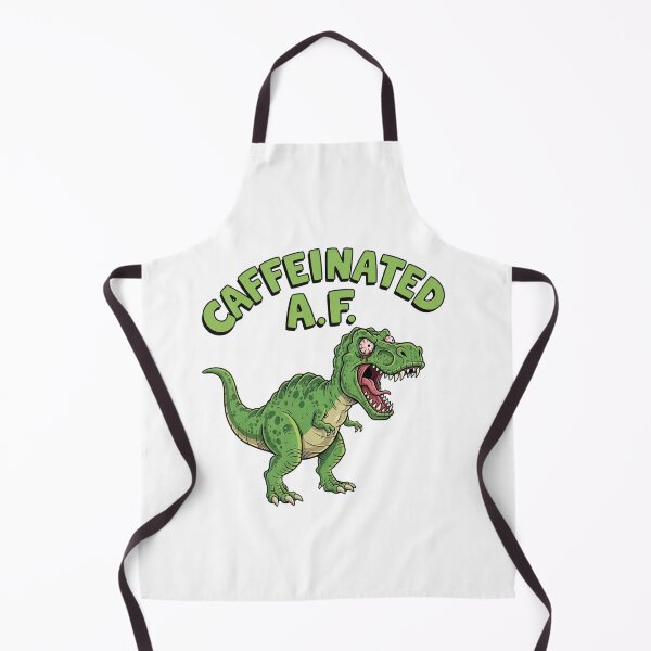 Item preview, Caffeinated AF, coffee, T-Rex, Funnyfits70, retro, vintage, meme, funny, humor designed and sold by FunnyFits70.