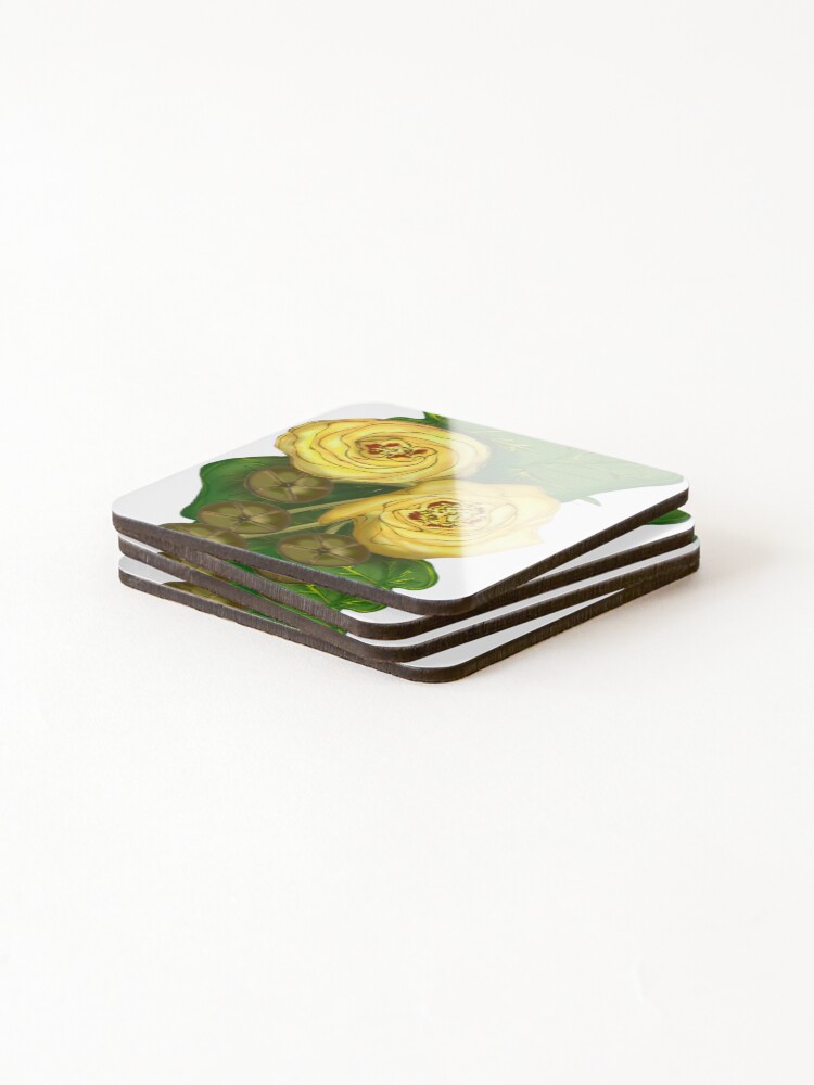 Thumbnail 4 of 5, Coasters (Set of 4), MILO , HAWAII FLOWER, PACIFIC ROSEWOOD designed and sold by Rynkeolanui.