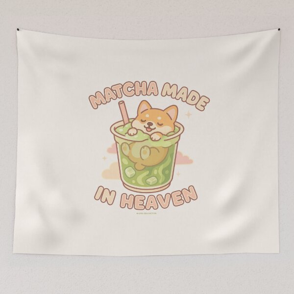 Item preview, Matcha Made in Heaven – Corgi in Iced Matcha Latte designed and sold by MLynCollective.