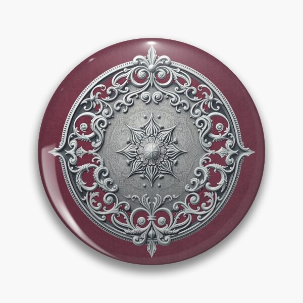Item preview, Silver medallion on wine-red velvet designed and sold by In-Spirit24.