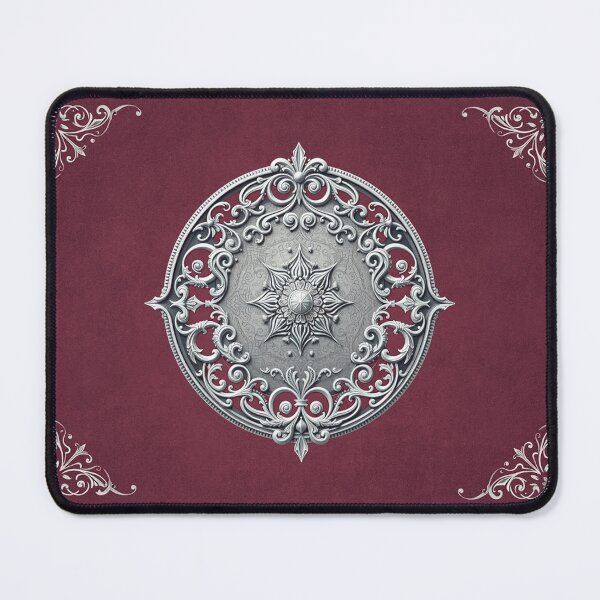 Item preview, Silver medallion on wine-red velvet designed and sold by In-Spirit24.
