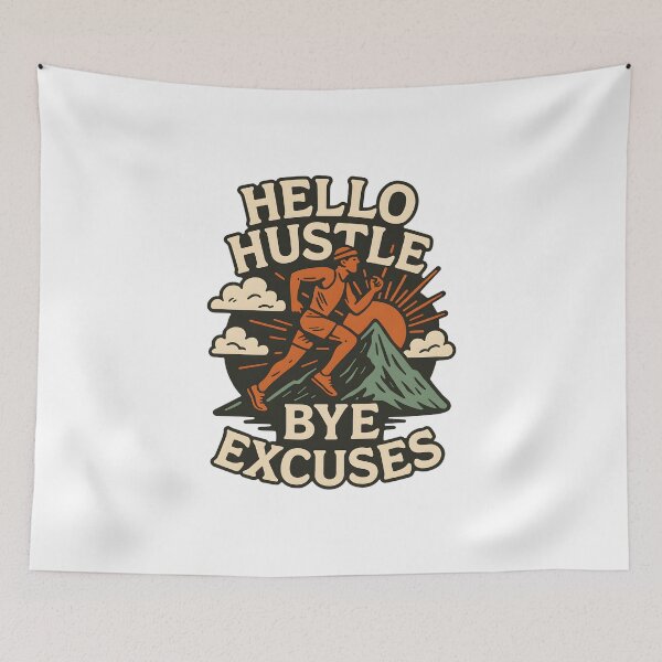 Item preview, Hello Hustle, Bye Excuses designed and sold by inkNext.