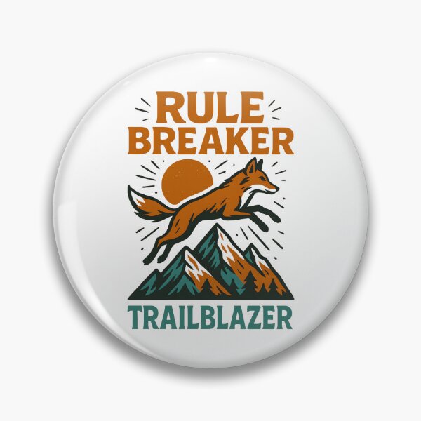 Artikelvorschau, Leaping Fox Over Sunrise Mountains mit Rule Breaker Trailblazer Zitat entworfen und verkauft von inkNext.