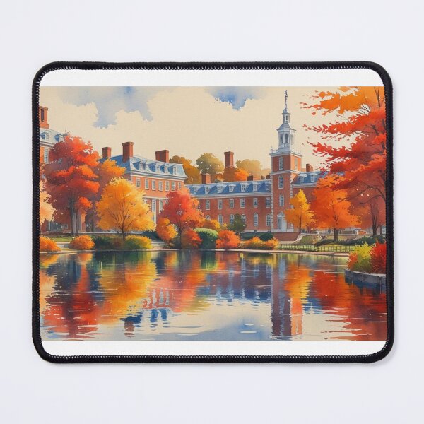 Item preview, Boston Autumn Illustration – Reflections of Color on a Historic Campus designed and sold by StormArte.