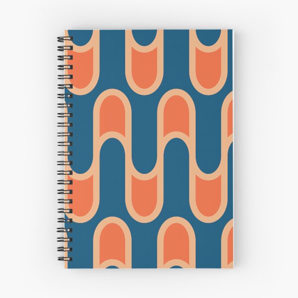 Item preview, 70's blue and orange Retro Pattern  designed and sold by AntiPops.