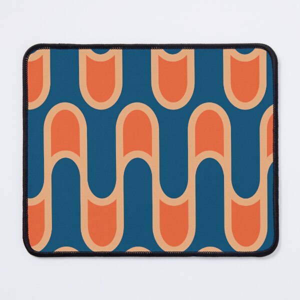 Item preview, 70's blue and orange Retro Pattern designed and sold by AntiPops.