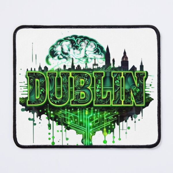 Item preview, Neon Clover Pulse – Dublin Surreal Grid designed and sold by Imaginarium of Chaos falcon88 .