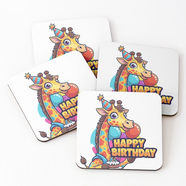 Item preview, Giraffe Birthday | Whimsical and Adorable Celebration-Inspired Graphic designed and sold by Tw1nsAIArt.