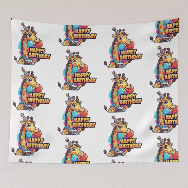 Item preview, Giraffe Birthday | Whimsical and Adorable Celebration-Inspired Graphic designed and sold by Tw1nsAIArt.