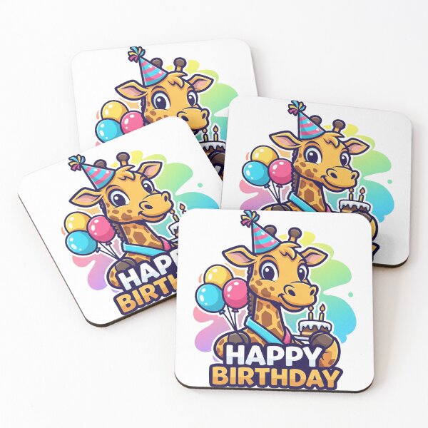 Item preview, Giraffe Birthday | Whimsical and Adorable Celebration-Inspired Graphic designed and sold by Tw1nsAIArt.