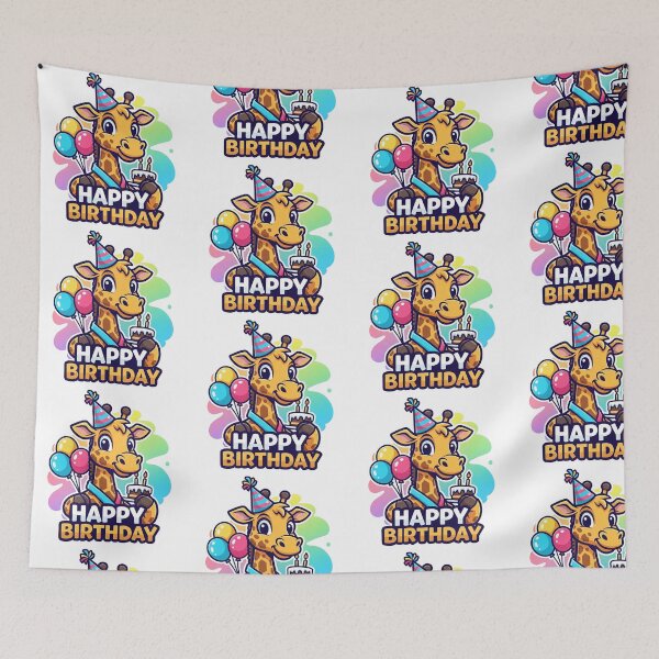 Item preview, Giraffe Birthday | Whimsical and Adorable Celebration-Inspired Graphic designed and sold by Tw1nsAIArt.
