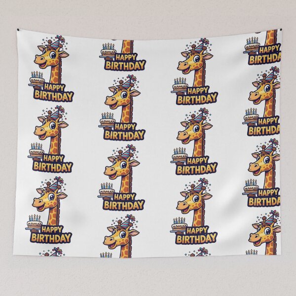 Item preview, Giraffe Birthday | Whimsical and Adorable Celebration-Inspired Graphic designed and sold by Tw1nsAIArt.