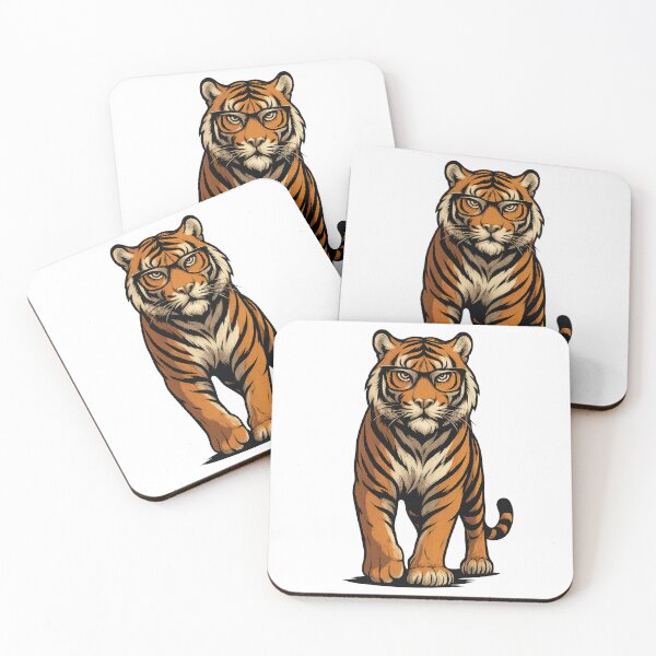 Item preview, Ferocious Swagger, Tiger in Shades T-shirt Design designed and sold by Nubrixa-Studio.