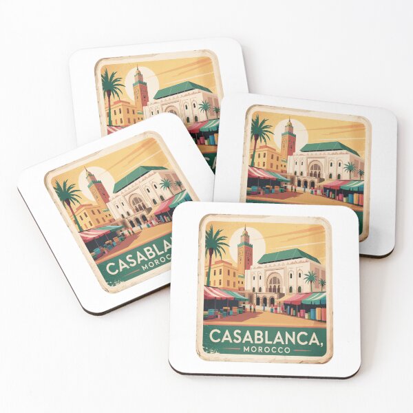 Item preview, Casablanca Morocco Retro Travel Sticker designed and sold by stickercuffs.