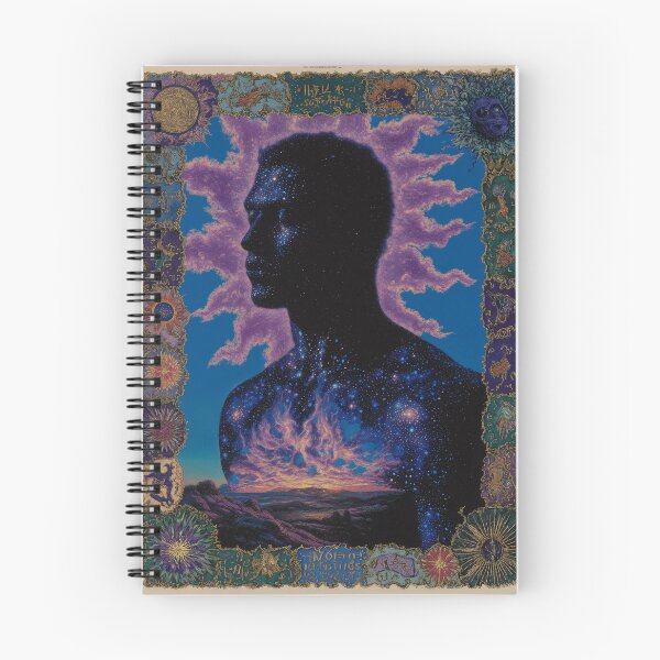 Item preview, Starlit Soul – Cosmic Portrait of Inner Universes and Sunset Fire designed and sold by 1stmachinarium.
