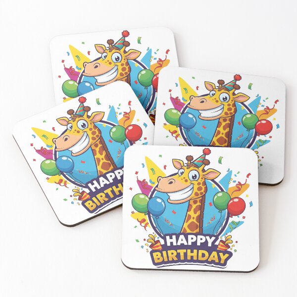 Item preview, Giraffe Birthday | Whimsical and Adorable Celebration-Inspired Graphic designed and sold by Tw1nsAIArt.