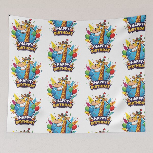 Item preview, Giraffe Birthday | Whimsical and Adorable Celebration-Inspired Graphic designed and sold by Tw1nsAIArt.