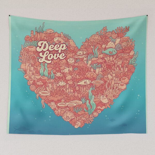 Item preview, Deep Love Ocean Coral Heart designed and sold by Owcomm.