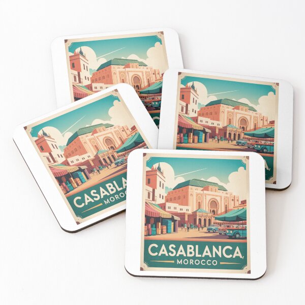 Item preview, Casablanca Morocco Retro Travel Sticker designed and sold by stickercuffs.