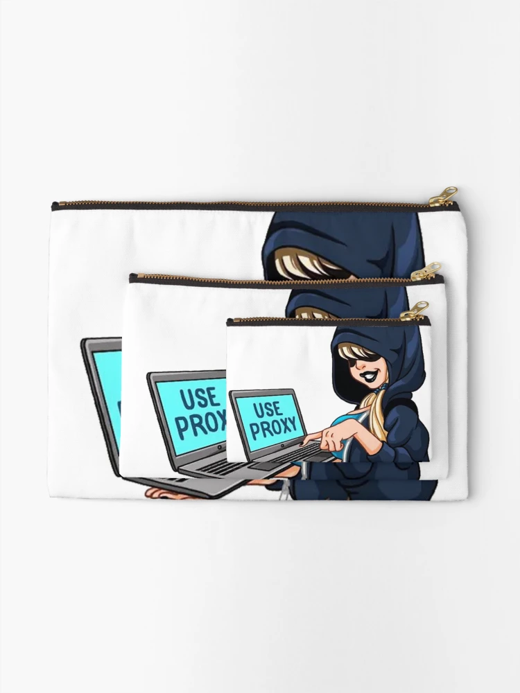 Thumbnail 2 of 4, Zipper Pouch, Data Protection, Use Proxy Data Protection designed and sold by devonclemon.