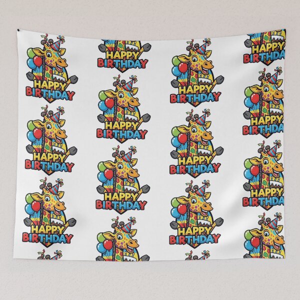 Item preview, Giraffe Birthday | Whimsical and Adorable Celebration-Inspired Graphic designed and sold by Tw1nsAIArt.