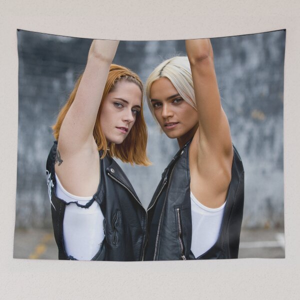 Item preview, Two models posing with their arms up showing armpits  Grunge street photography designed and sold by Vintage Designs +.