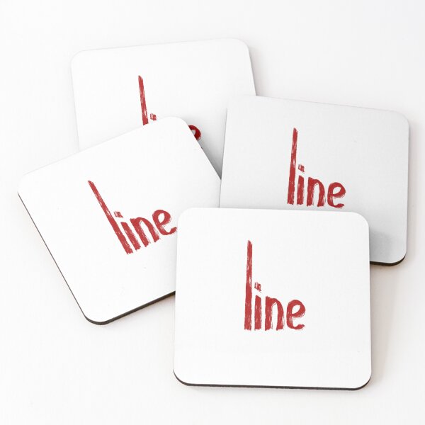 Item preview, Line - Minimalist Brushstroke Red Text Design designed and sold by JRprojects.