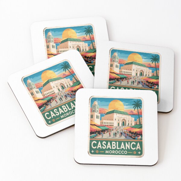 Item preview, Casablanca Morocco Retro Travel Sticker designed and sold by stickercuffs.