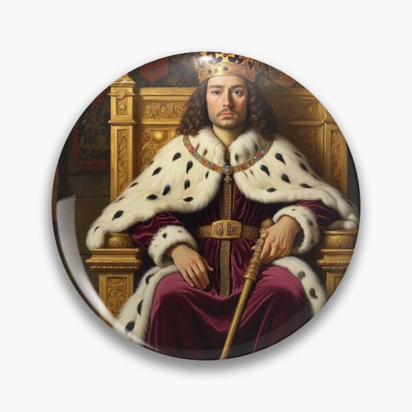 Item preview, Portrait of King Edmund I vintage painting art designed and sold by Vintage Designs +.