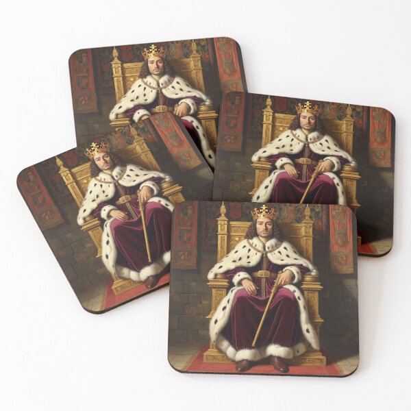 Item preview, Portrait of King Edmund I vintage painting art designed and sold by Vintage Designs +.