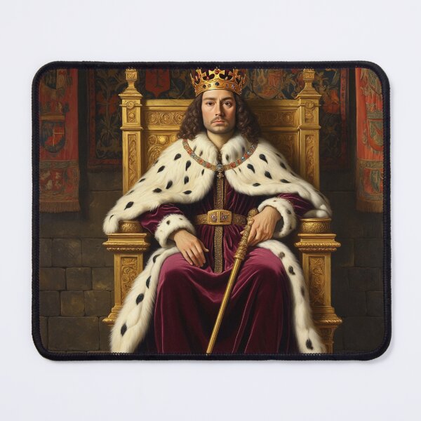 Item preview, Portrait of King Edmund I vintage painting art designed and sold by Vintage Designs +.