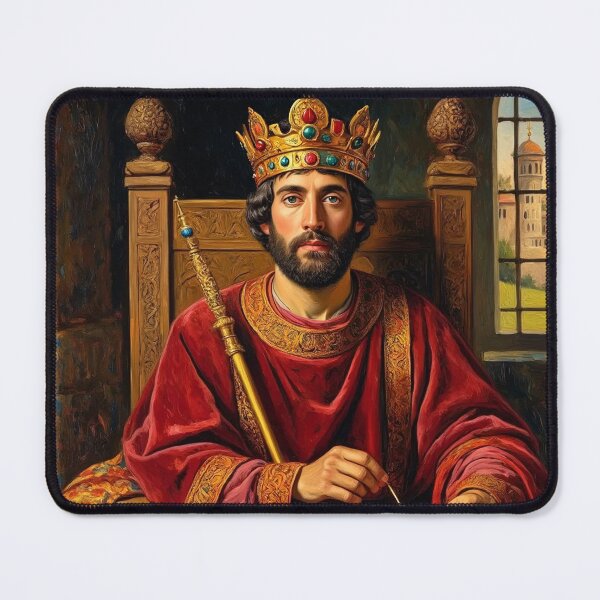 Item preview,  Portrait of King Edmund I vintage painting art designed and sold by Vintage Designs +.