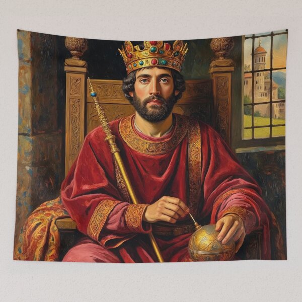 Item preview,  Portrait of King Edmund I vintage painting art designed and sold by Vintage Designs +.