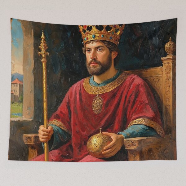 Item preview,  Portrait of King Henry I vintage painting art designed and sold by Vintage Designs +.