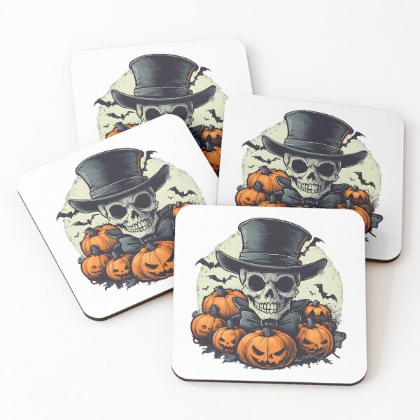 Item preview, Spooky Gentleman Skeleton with Jack-o'-Lanterns designed and sold by Mariana Shymkovych.
