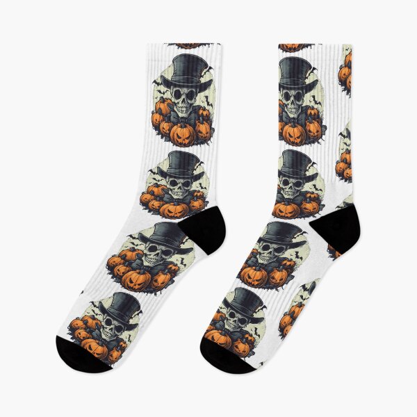 Item preview, Spooky Gentleman Skeleton with Jack-o'-Lanterns designed and sold by Mariana Shymkovych.
