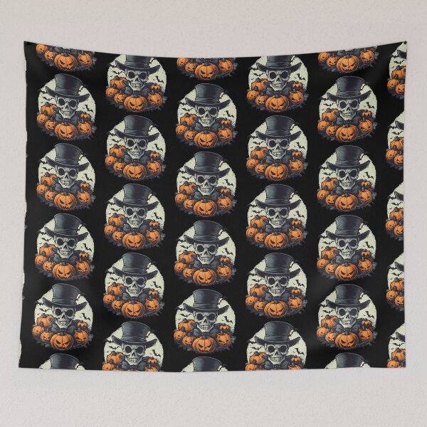 Item preview, Spooky Gentleman Skeleton with Jack-o'-Lanterns designed and sold by Mariana Shymkovych.