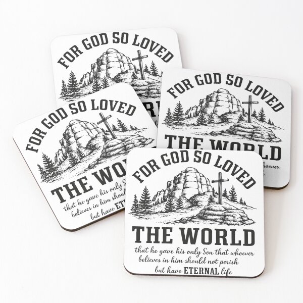 Item preview, For God So Loved the World – John 3:16 Cross and Mountain Christian Design designed and sold by haitrieuic96.