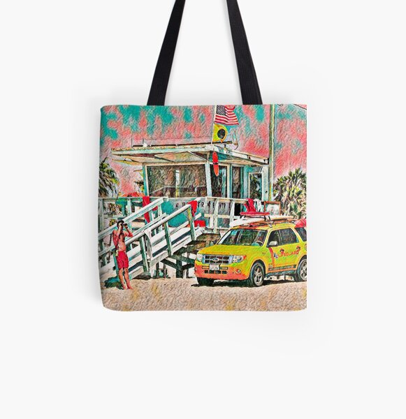 The Lifeguard (Yellow/Green Theme) All Over Print Tote Bag