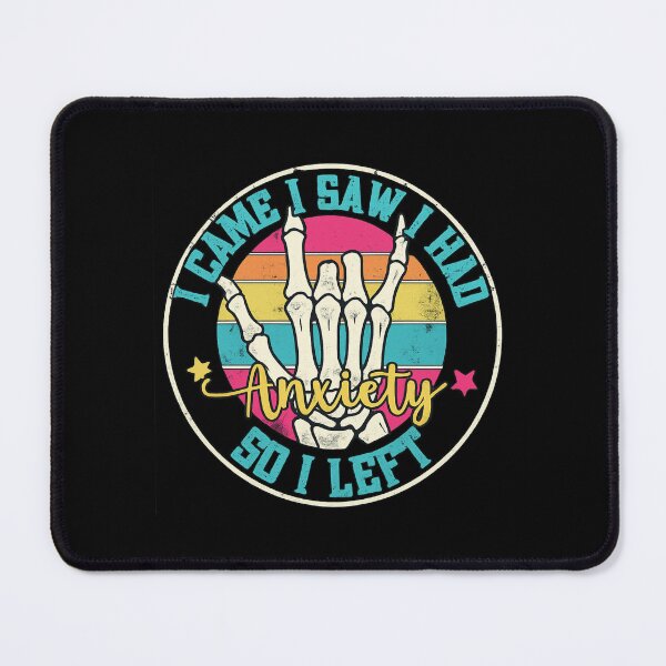 Item preview, I Came I Saw I Had Anxiety - Retro Skeleton Humor Design designed and sold by haitrieuic96.